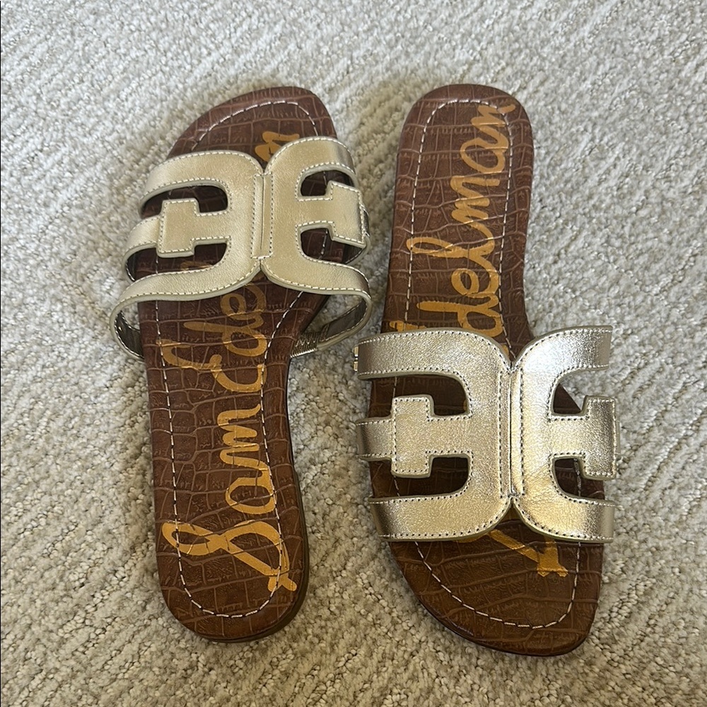 Sam Edelman Metallic Slide Sandals